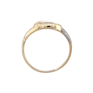 9ct Gold & Diamond Set Swirl Ring