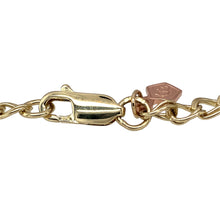 Load image into Gallery viewer, Preowned 9ct Yellow and Rose Gold Clogau 7.25&quot; Charm Bracelet with the total weight 13.90 grams. The charm bracelet holds eight charms which are a Celtic dragon, a swirl, a cariad heart, daffodil, diamond set triskele, lovespoon, tree of life circle and tree of life teardrop
