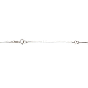 9ct White Gold & Diamond Set Squiggle 16" - 18" Necklace