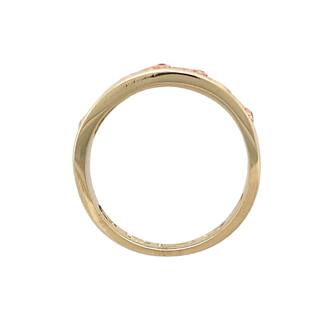 9ct Gold & Diamond Set Clogau Cariad Wide Band Ring