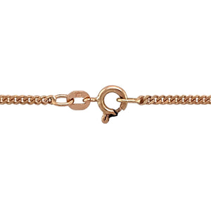 Preowned 9ct Rose Gold 24" Pendant Curb Chain with the weight 6.20 grams and link width 2mm