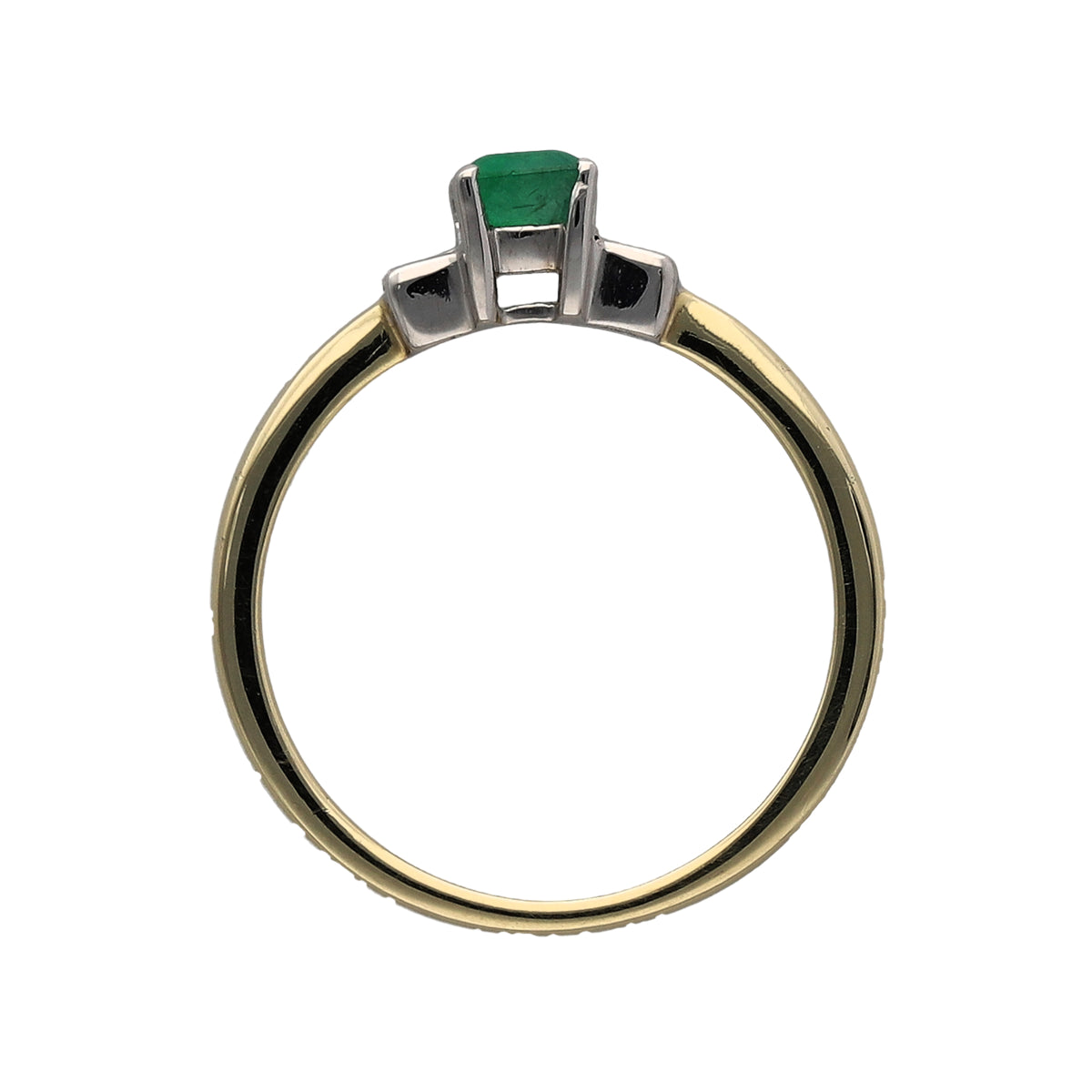 9ct Gold Diamond & Emerald Set Ring Gold Reserves Jewellers