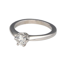 Load image into Gallery viewer, Preowned Platinum &amp; Diamond Set Solitaire Ring in size K with the weight 5.10 grams. The diamond is approximately 46pt - 50pt at approximate clarity VS2 - Si1 and colour J - K

