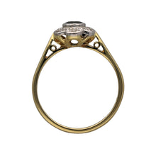 Load image into Gallery viewer, 18ct Gold &amp; Platinum Diamond Sapphire Set Flower Ring
