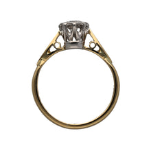 Load image into Gallery viewer, 18ct Gold &amp; Diamond Set Antique Style Solitaire Ring
