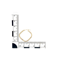 Load image into Gallery viewer, 14ct Gold Square Creole Earrings
