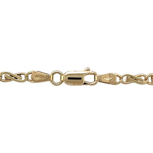Preowned 9ct Yellow Gold 17" Fancy Chain with the weight 9.60 grams and link width 3mm