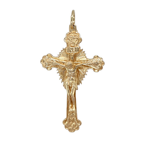 9ct Gold Large Crucifix Pendant