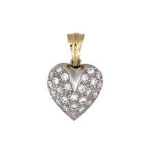 Load image into Gallery viewer, 9ct Gold &amp; Cubic Zirconia Set Heart Pendant
