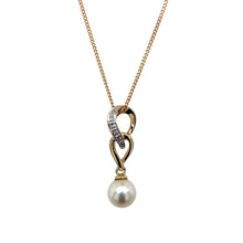 Load image into Gallery viewer, 9ct Gold Diamond &amp; Pearl Set 18&quot; Necklace
