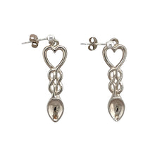 Load image into Gallery viewer, New 925 Silver Heart Celtic Lovespoon Drop Earrings
