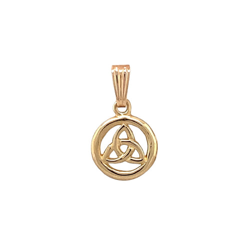 New 9ct Gold Celtic Knot Circle Pendant