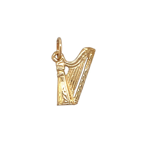 New 9ct Gold Welsh Harp Pendant