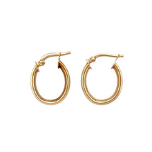Load image into Gallery viewer, 9ct Gold Plain Oval Creole Earrings
