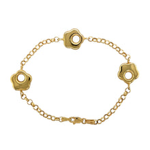 Load image into Gallery viewer, 9ct Gold 7&quot; Flower Bracelet
