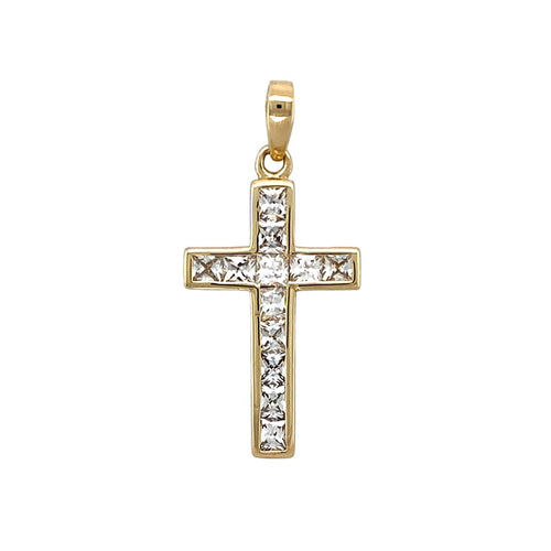 9ct Gold & Cubic Zirconia Set Cross Pendant