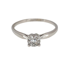 Load image into Gallery viewer, 9ct White Gold &amp; Diamond Illusion Set Solitaire Ring
