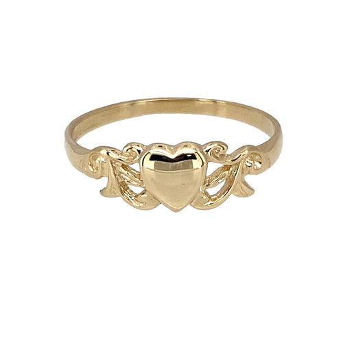 9ct Gold Heart Band Ring