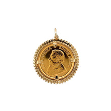 Load image into Gallery viewer, Preowned 9ct Yellow Gold 1/10 Krugerrand Mount with a 22ct 1/10 Krugerrand Coin (1985) with the weight 4.20 grams. The coin is 3.30 grams
