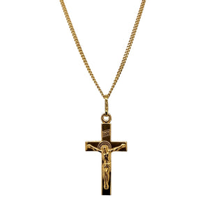 18ct Gold Crucifix 16" Necklace