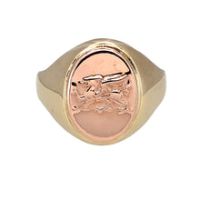 Load image into Gallery viewer, 9ct Gold Clogau Oval Dragon Signet Ring
