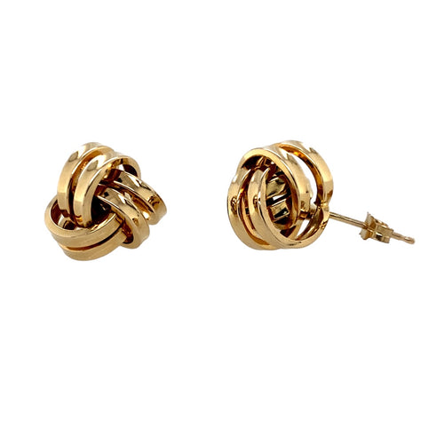 9ct Gold Loose 13mm Knot Stud Earrings