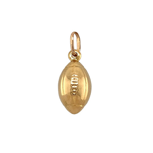 9ct Gold Welsh Rugby Ball Charm