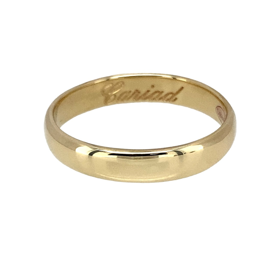 9ct Gold Clogau Cariad 4mm Wedding Band Ring