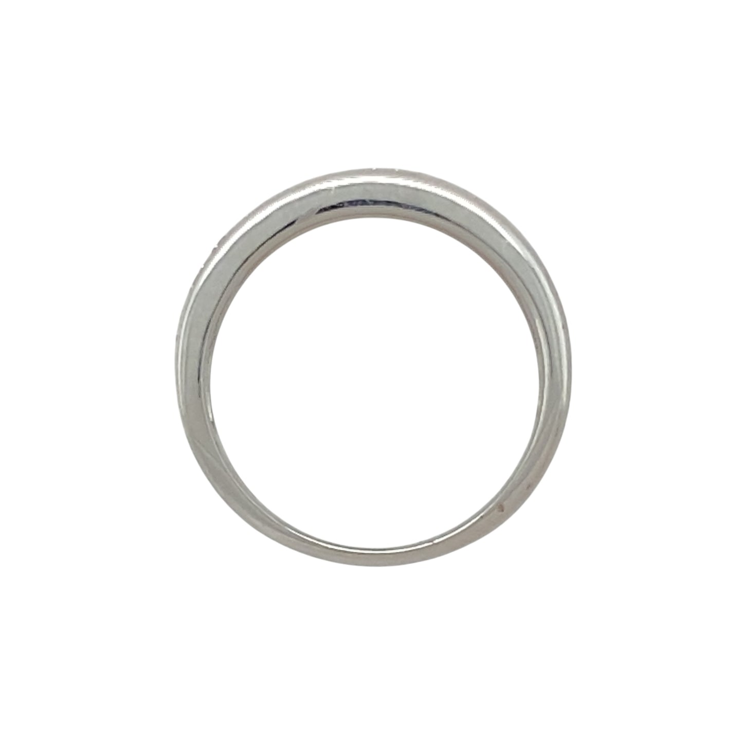 9ct White Gold & Diamond Set Band Ring