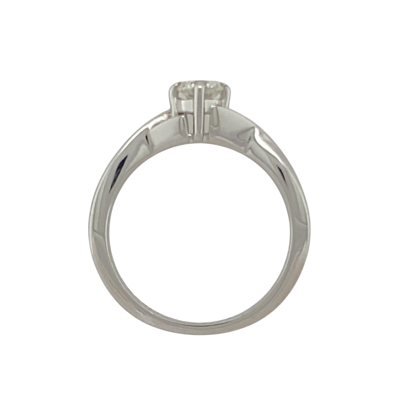 9ct White Gold & Diamond Set Solitaire Ring
