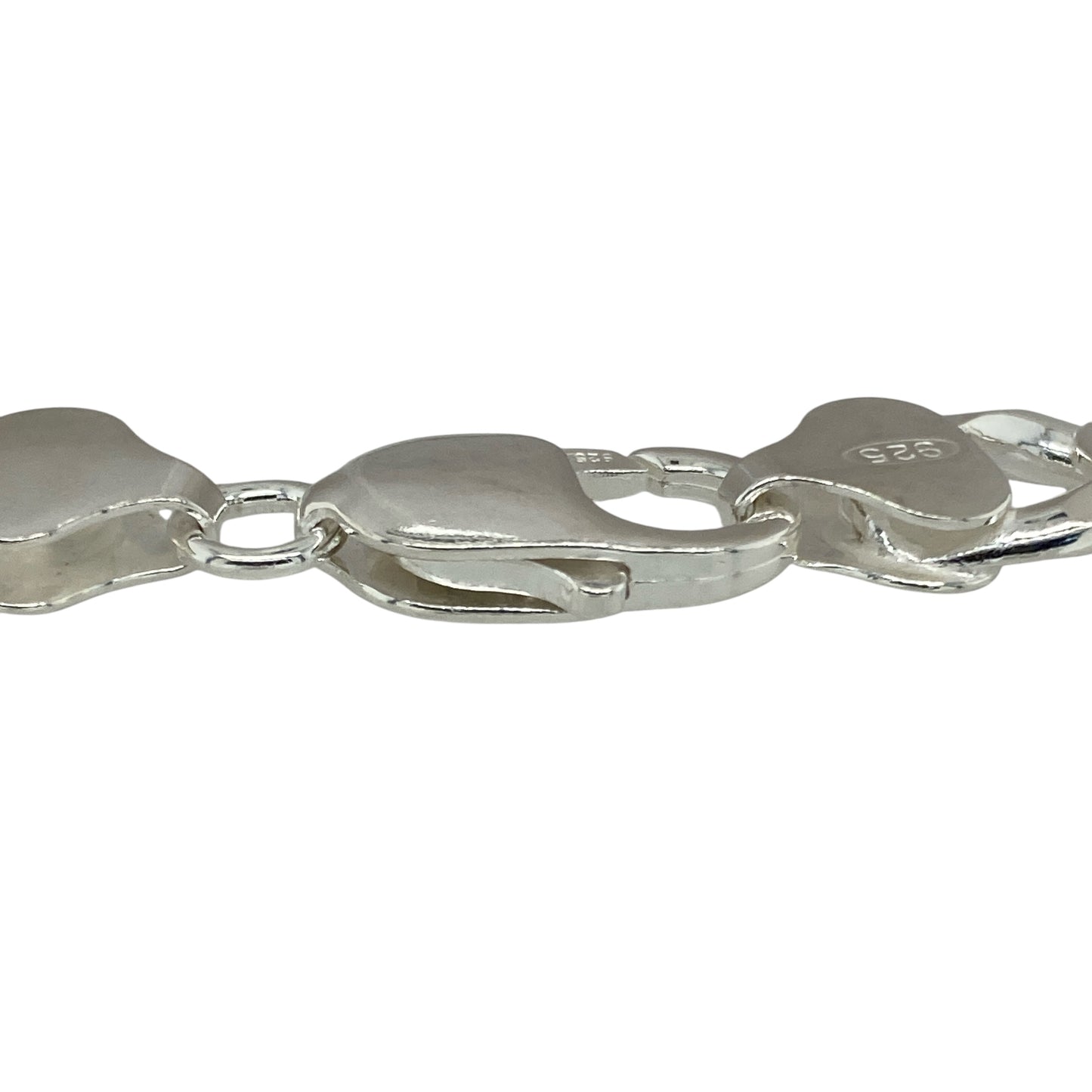 Make a strong statement with this new 925 silver 8.5" curb bracelet, offering bold style and classic design in a substantial and eye-catching piece:
Design: A traditional curb link bracelet featuring broad, flat interlocking links, providing a sleek, powerful look with timeless appeal.
Material: Crafted from 925 sterling silver, the bracelet features a bright polished finish that enhances its clean lines and classic style.