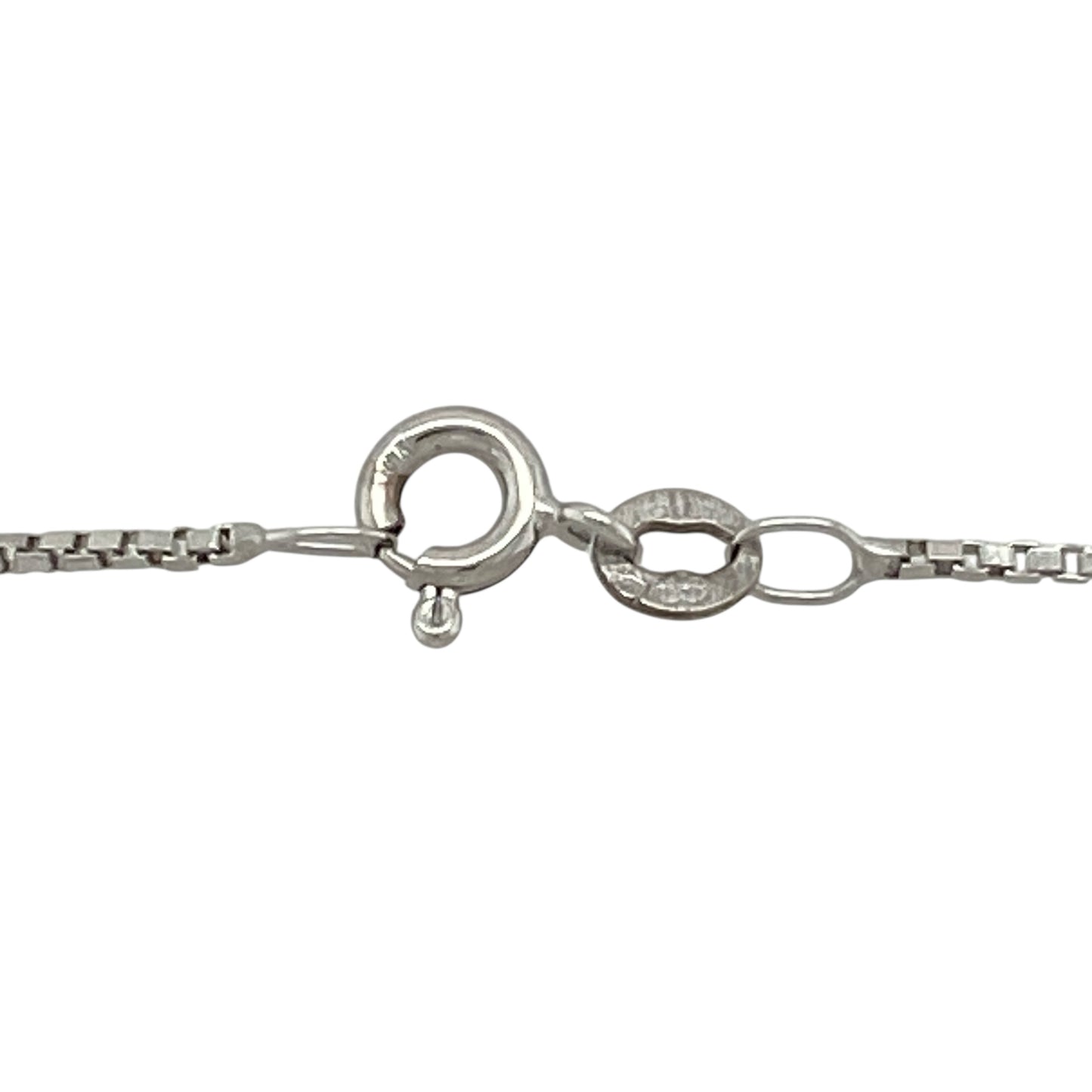 9ct White Gold & Diamond Teardrop 18" Necklace