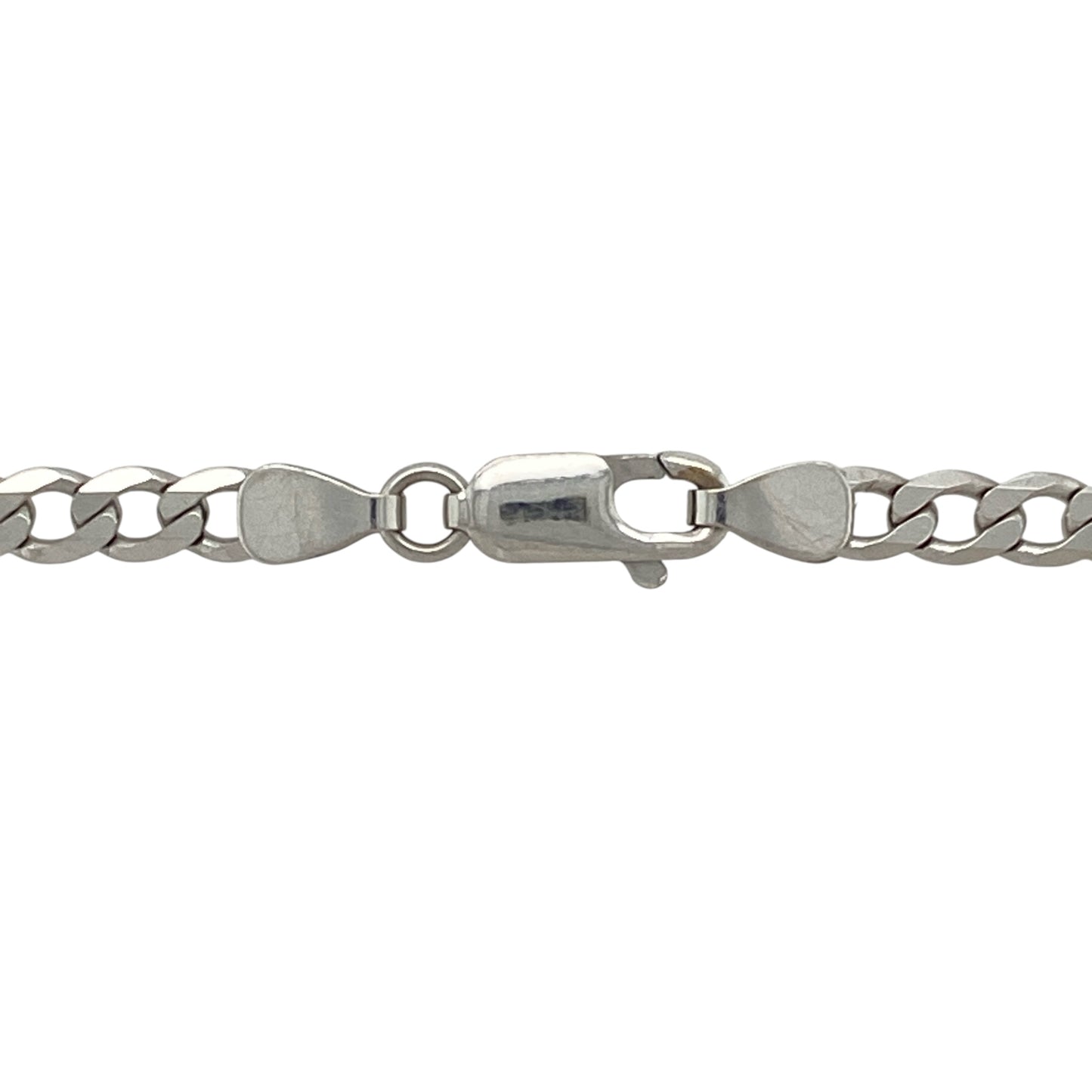 Bring bold elegance and timeless appeal to your collection with this pre-owned 9ct white gold curb chain—a classic piece with a sleek, polished finish.
Design: This 24" chain features 4mm wide curb links, offering a strong and structured look that suits both everyday wear and special occasions.
Material: Made from 9-carat white gold, the highly polished finish enhances the clean lines of the curb links with a cool, refined shine.