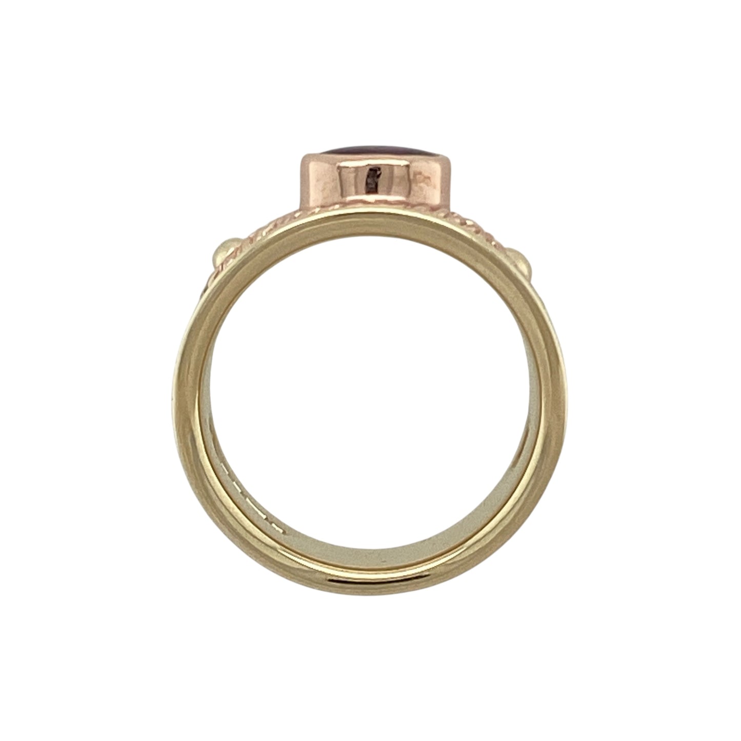 9ct Gold & Amethyst Set Clogau Wide Band Ring