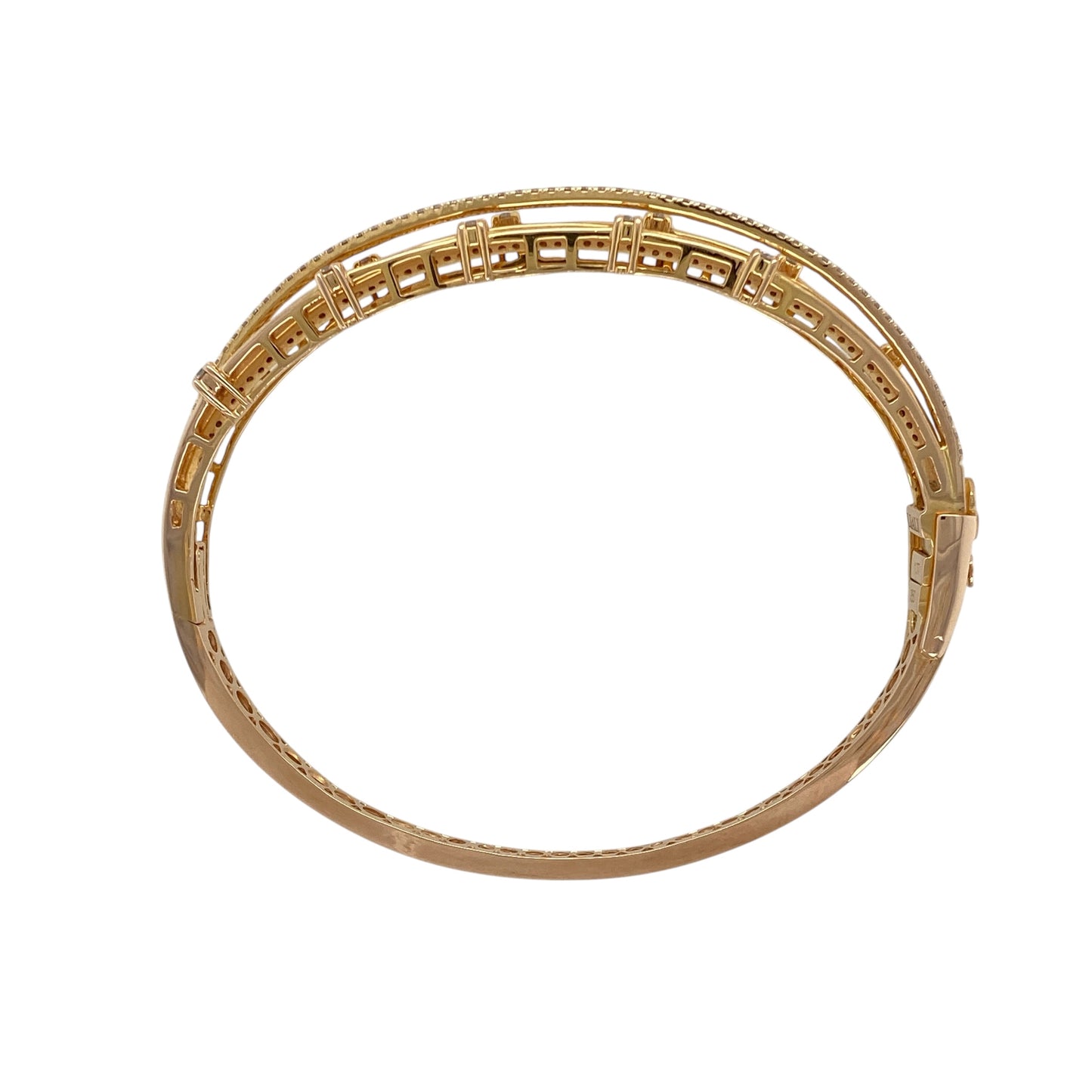 18ct Gold & Diamond Set Crossover Bangle