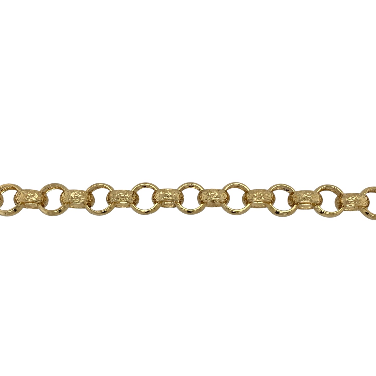 New 925 Silver Heavily 9ct Gold Plated 26" Patterned Belcher Chain
