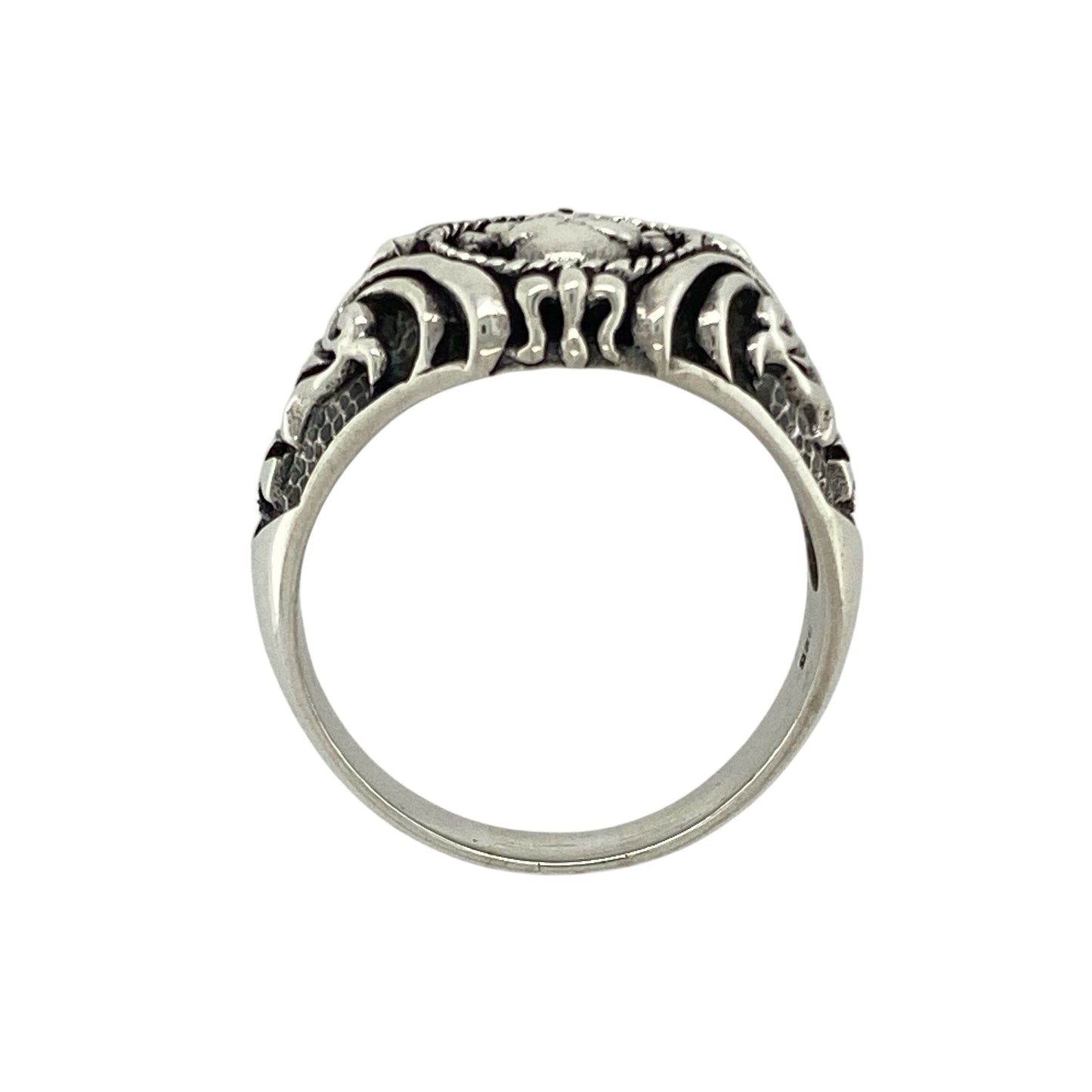 New 925 Silver Skull Signet Ring