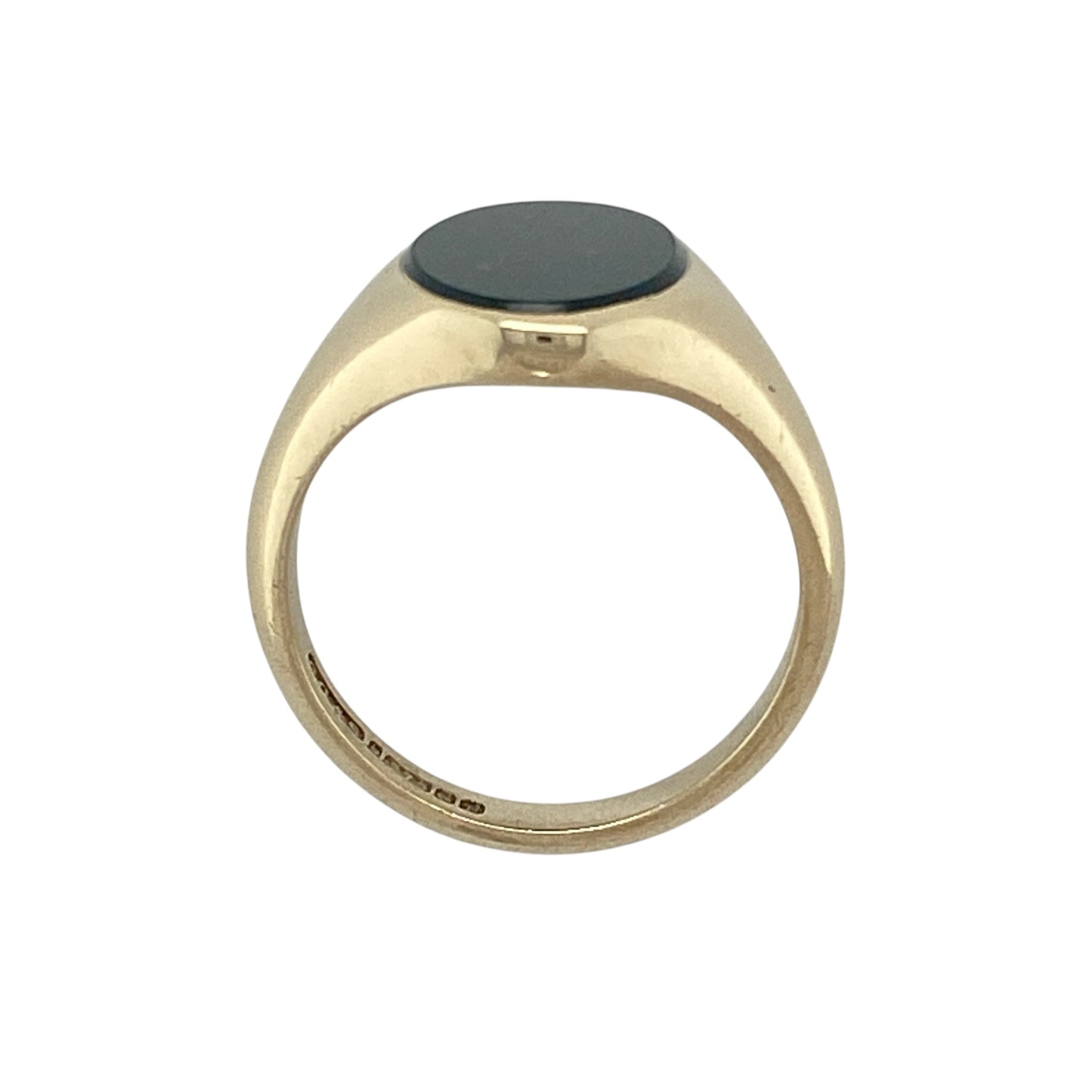 9ct Gold & Bloodstone Oval Signet Ring