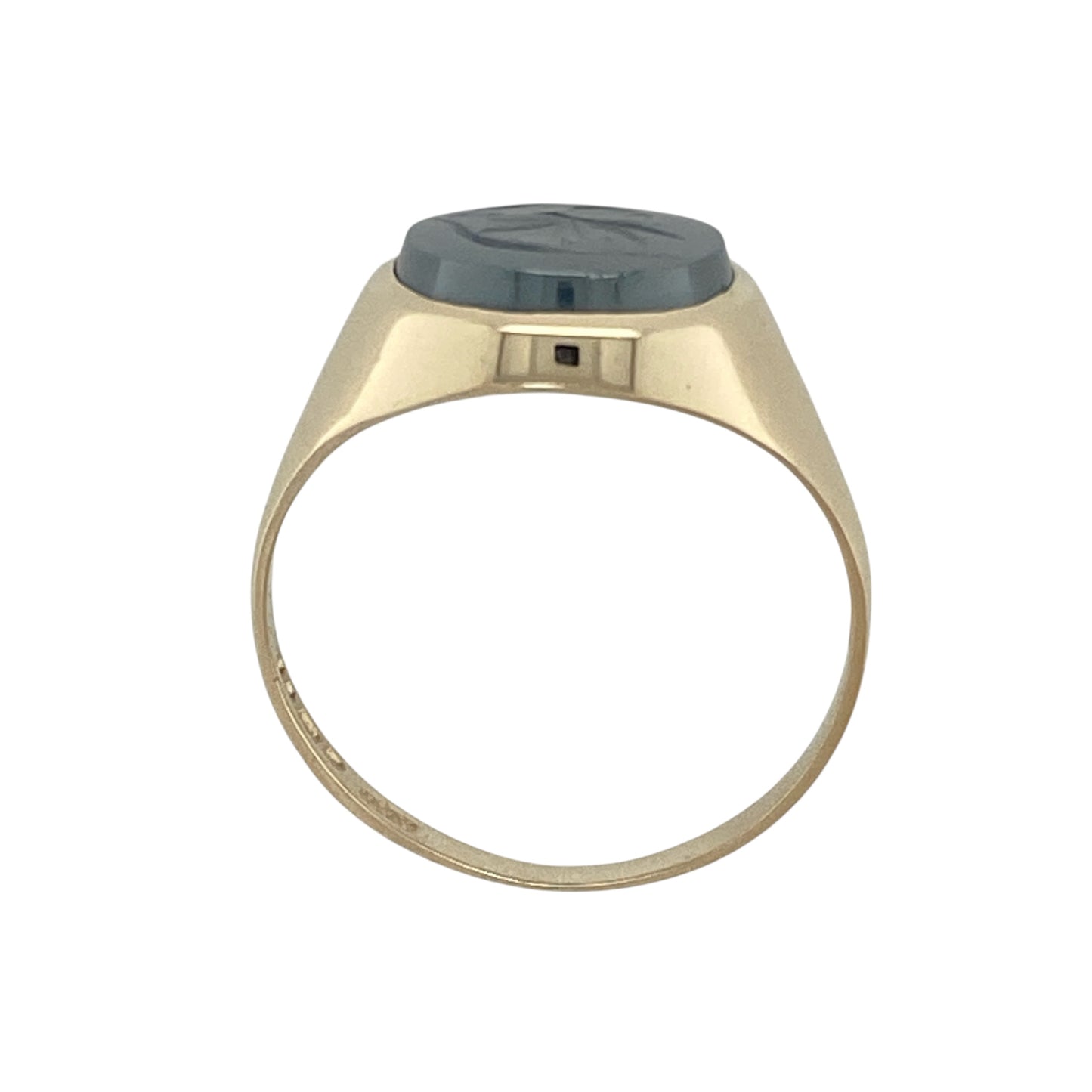 9ct Gold & Hematite Centurion Set Oval Signet Ring