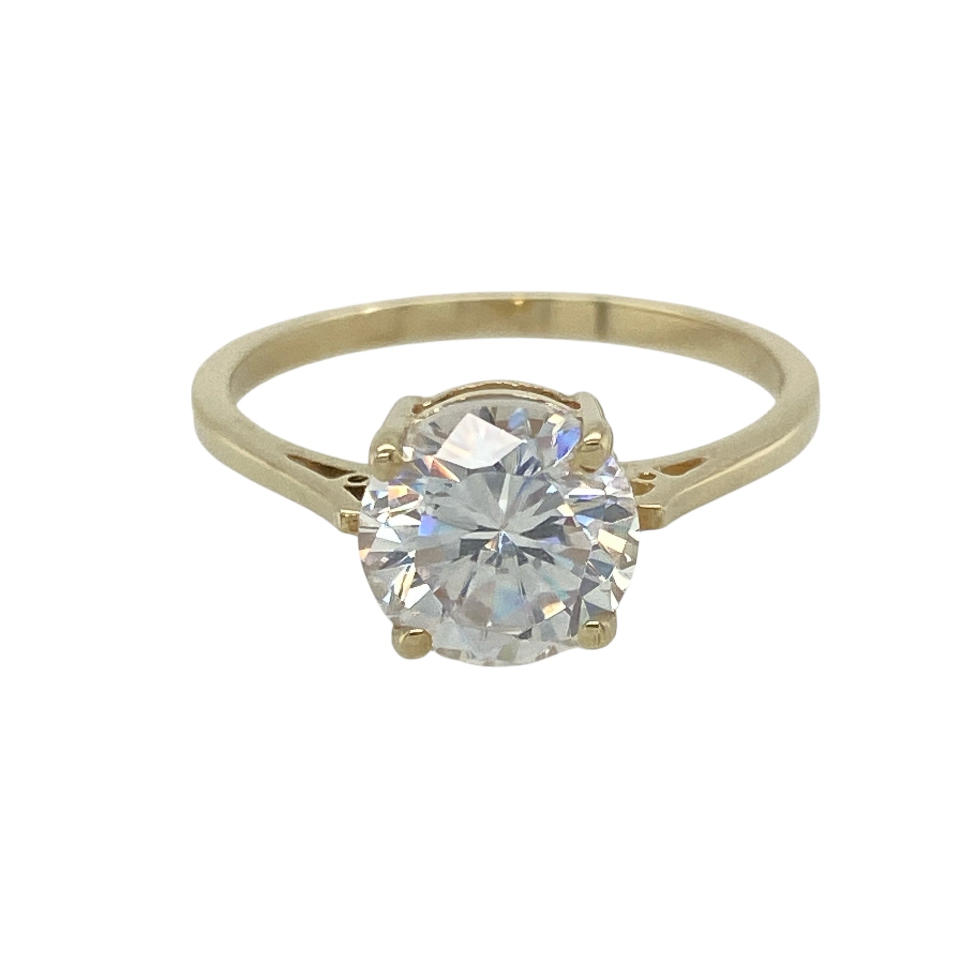 9ct Gold & Cubic Zirconia Set Solitaire Ring