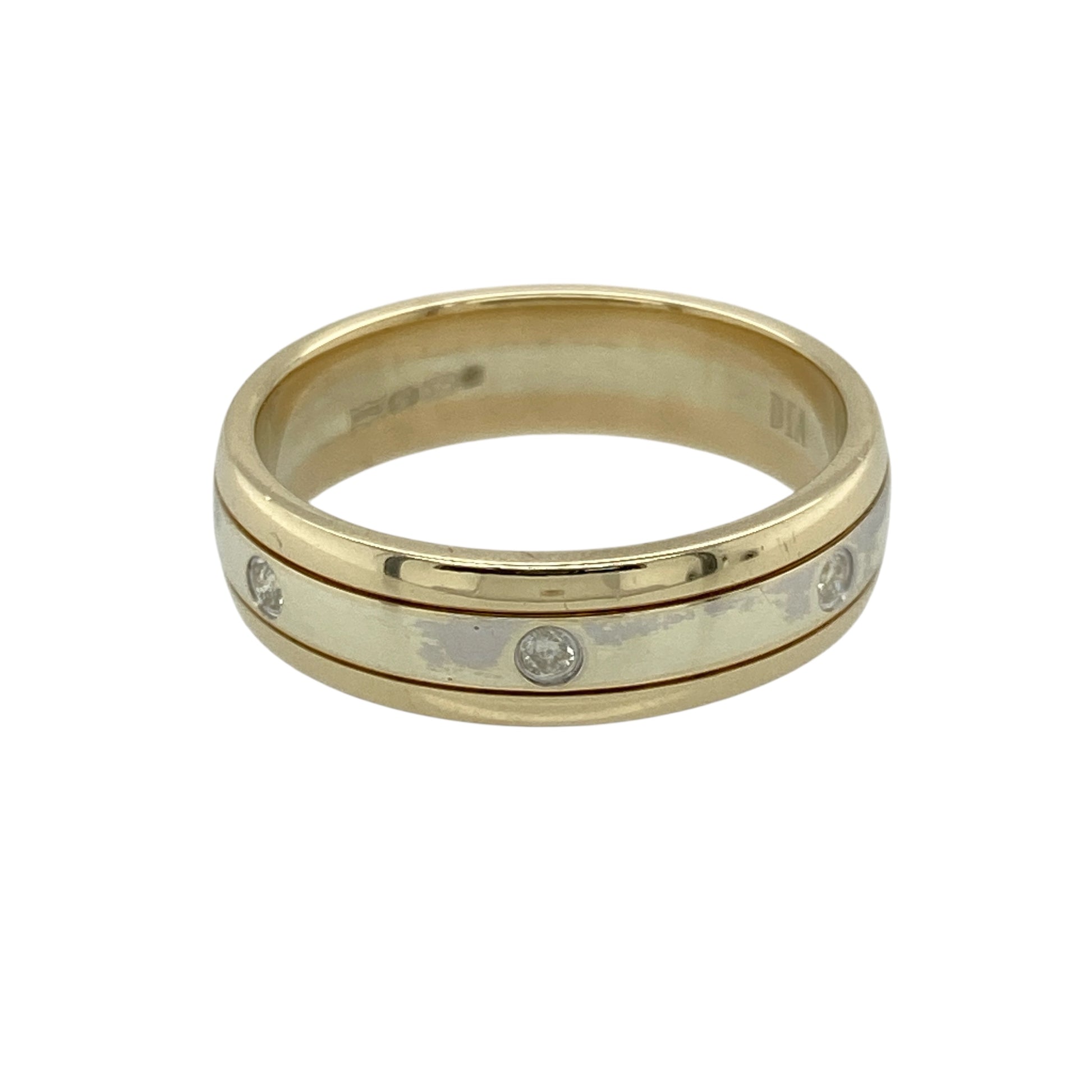 9ct Gold & Diamond Set Band Ring