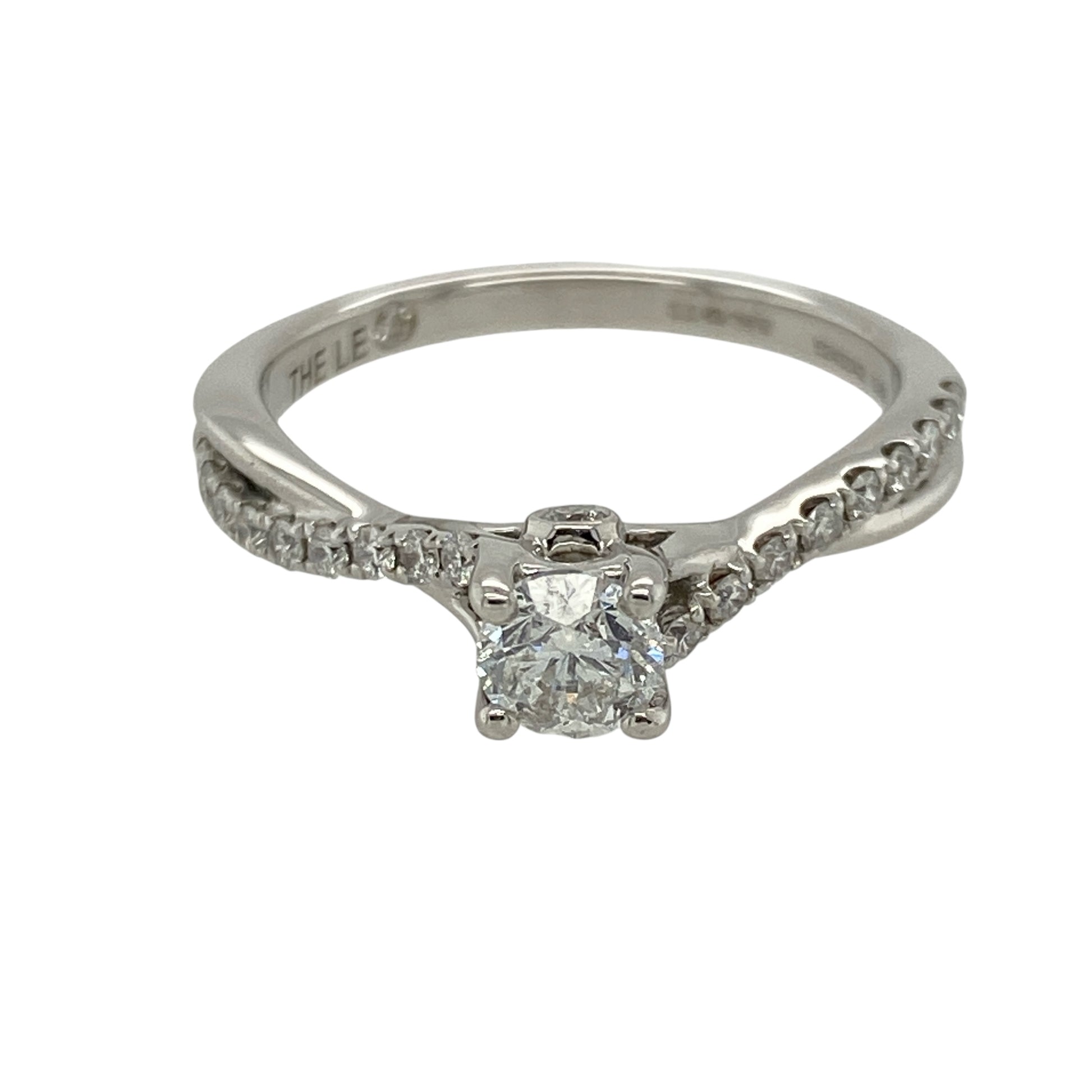 18ct White Gold & Diamond Set Solitaire Ring