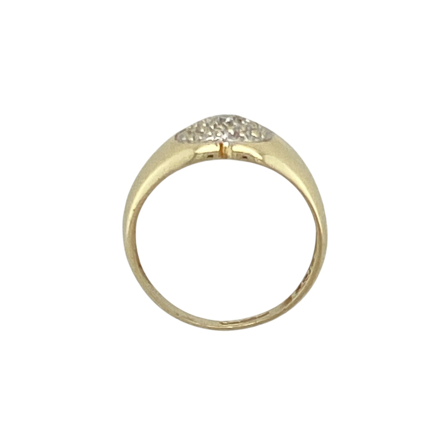 9ct Gold & Cubic Zirconia Set Heart Ring