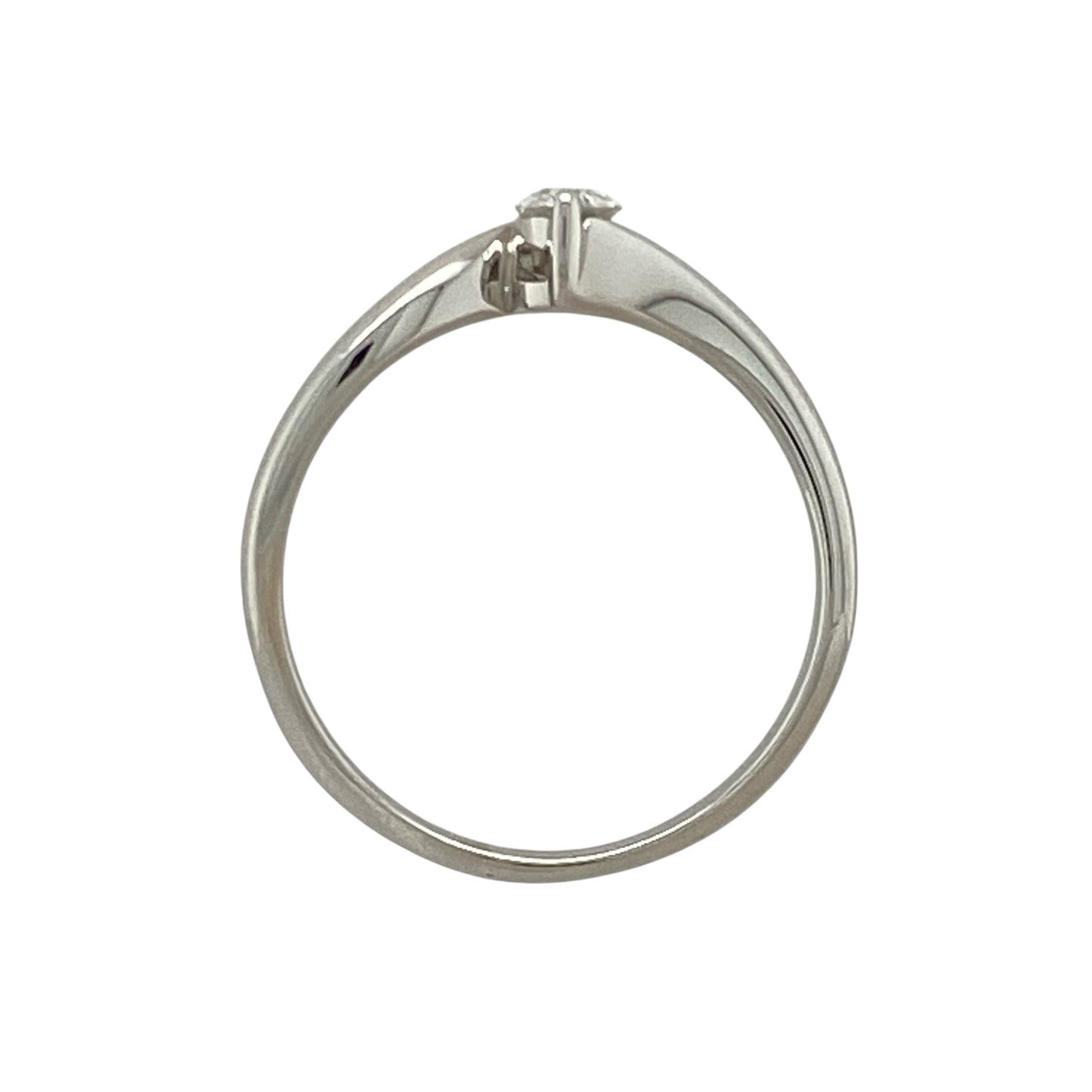 9ct White Gold & Diamond Set Solitaire Ring