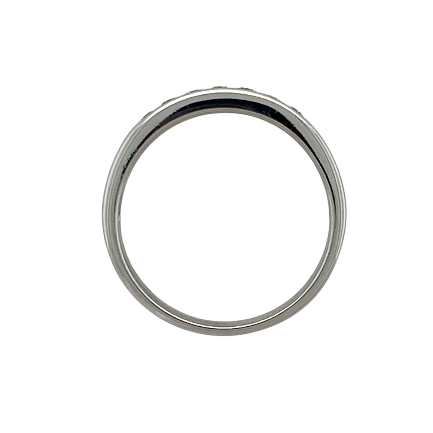 9ct White Gold & Diamond Set Band Ring