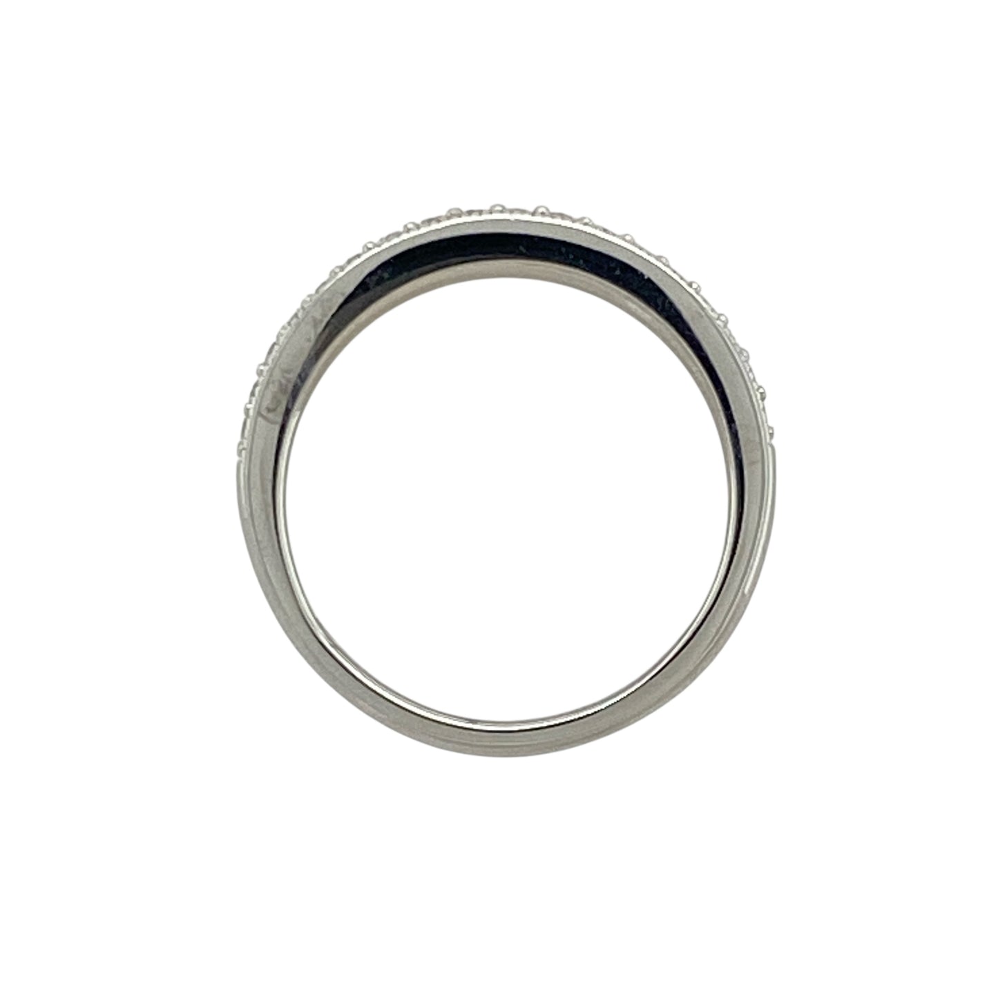 9ct White Gold & Diamond Set Band Ring