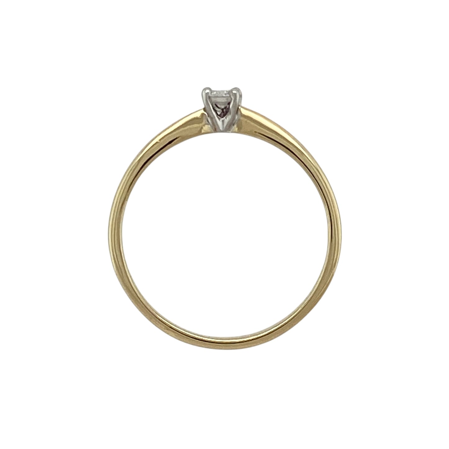 18ct Gold & Diamond Set Solitaire Ring