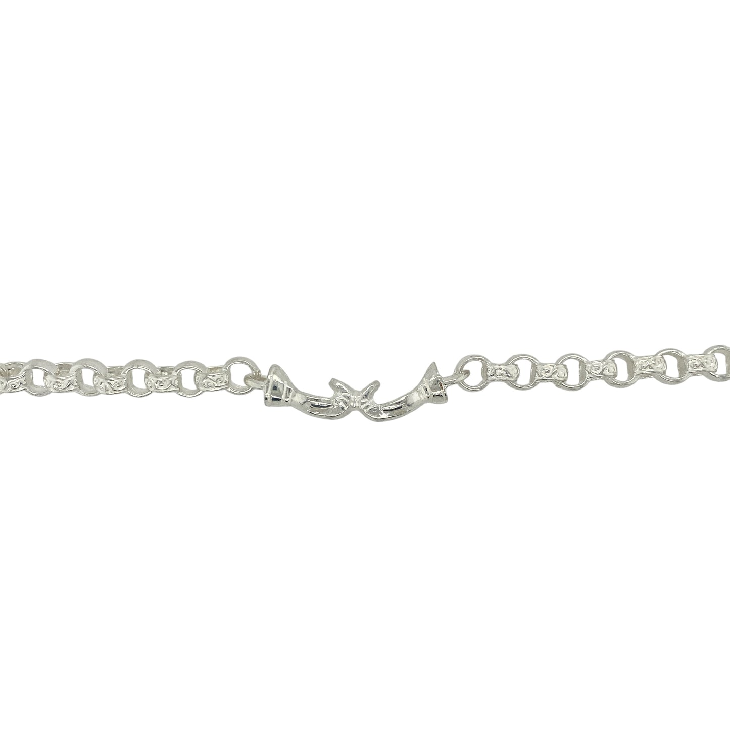 New 925 Silver 6.5" Boxing Glove Belcher Bracelet