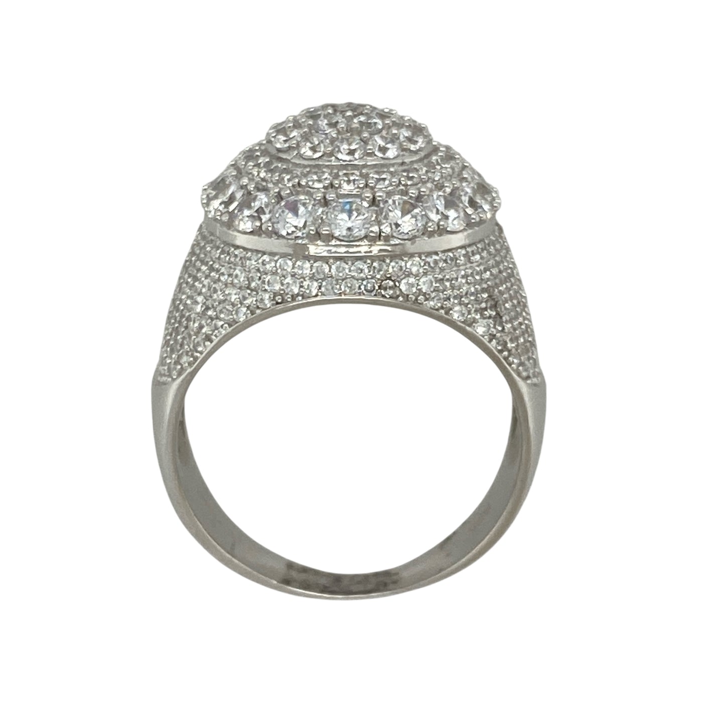 New 925 Silver & Cubic Zirconia Set Cluster Ring