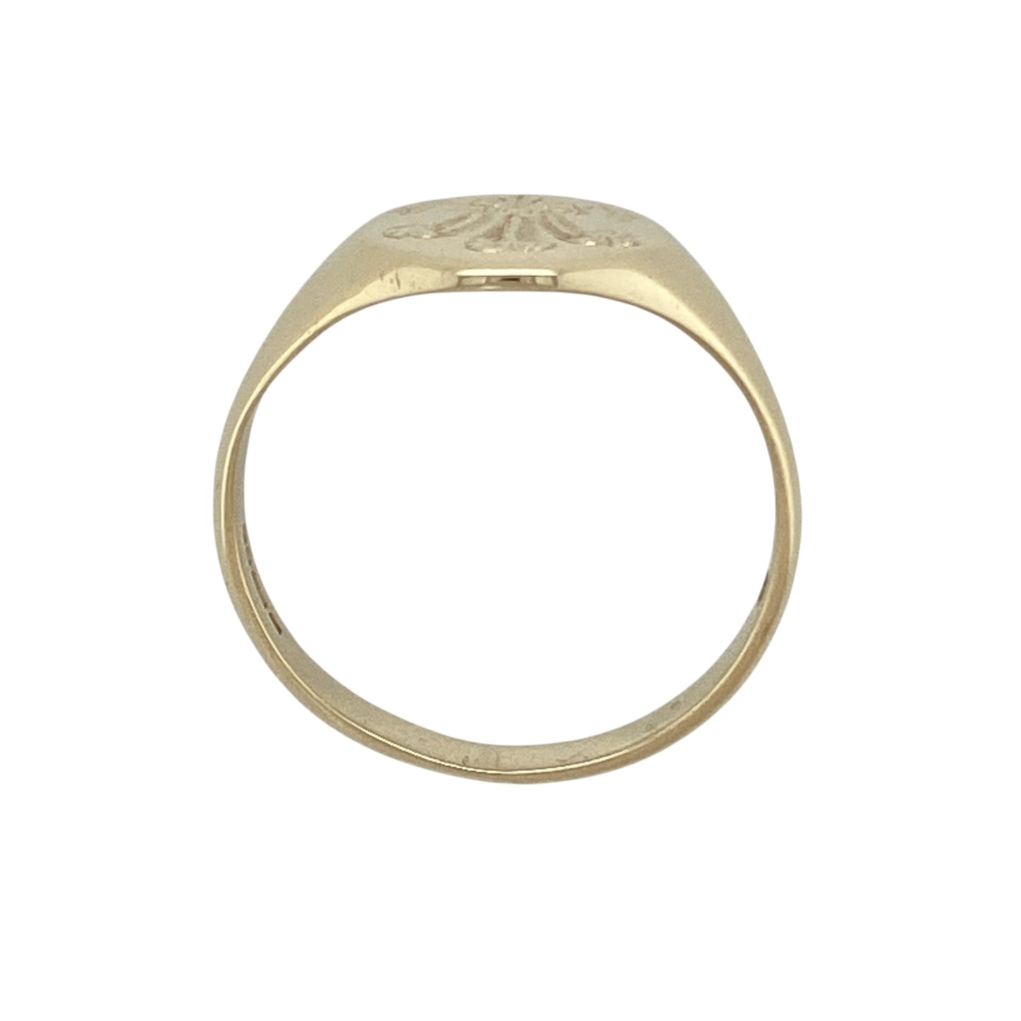 9ct Gold Welsh Oval Three Feathers Signet Ring